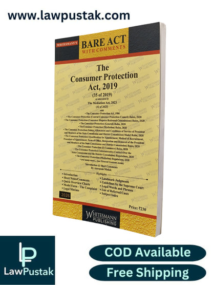 The Consumer Protection Act, 2019 - Edition 2026 - Bare Act | Whitesmann Publishing