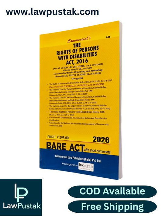 The Right of Persons with Disabilities Act, 2016 - Bare Act - Edition 2026 | Commercial Law Publishers (India) Pvt. Ltd.