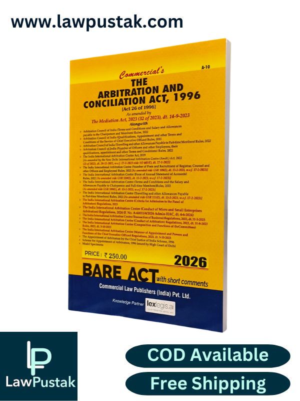 The Arbitration and Conciliation Act, 1996 - Bare Act - Edition 2026 | Commercial Law Publishers (India) Pvt. Ltd.