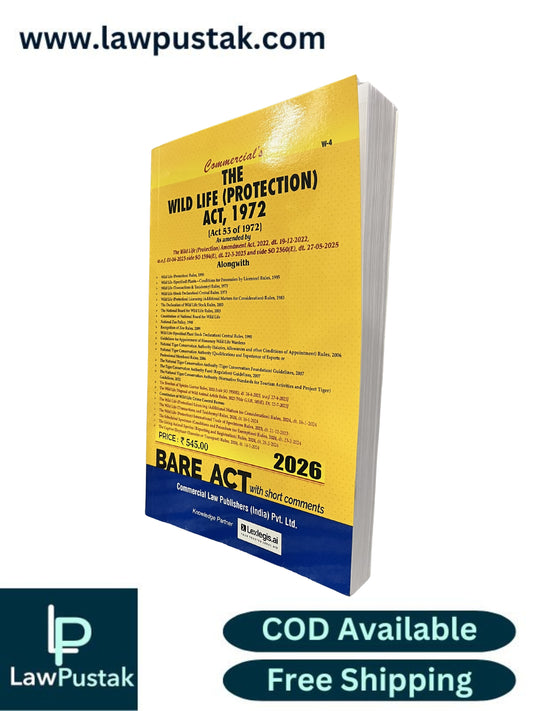 The Wild Life (Protection) Act, 1972 (Act 53 of 1972) - Bare Act - Edition 2026 | Commercial Law Publishers (India) Pvt. Ltd.