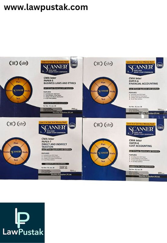 CMA Inter Group 1 Study Material, Set of 4 Books by Shuchita Prakashan - for Dec 2025, June 2026 Exam | Scanner