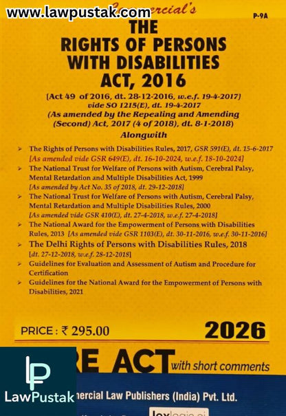 The Right of Persons with Disabilities Act, 2016 - Bare Act - Edition 2026 | Commercial Law Publishers (India) Pvt. Ltd.