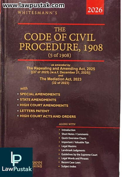 The Code Of Civil Procedure, 1908 As Amended By The Mediation Act, 2023 - 2nd Edition 2026 - Whitesmann Publishing