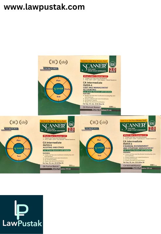 Combo CA Inter Group -2 | Combo of 3 Books - Paper-4 Cost and management Accounting, Paper-5 Auditing and Ethics and Paper-6 Financial Management and Strategic Management by Shuchita Prakashan | Scanner