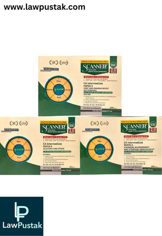 Combo CA Inter Group -2 | Combo of 3 Books - Paper-4 Cost and management Accounting, Paper-5 Auditing and Ethics and Paper-6 Financial Management and Strategic Management by Shuchita Prakashan | Scanner