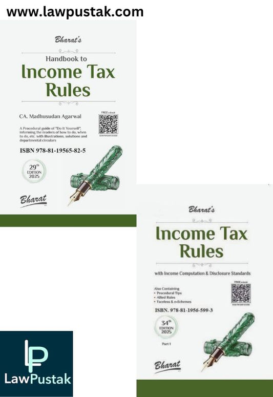 Combo of Handbook to Income Tax Rules, 29th Edition  & Income Tax Rules 34th Edition - Bharat Law House