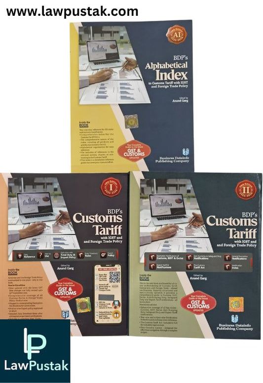 BDP’s Customs Tariff With IGST And Foreign Trade Policy - 59th Edition 2025-2026 (Set of 3 Books) - Business Datainfo Publishing Company