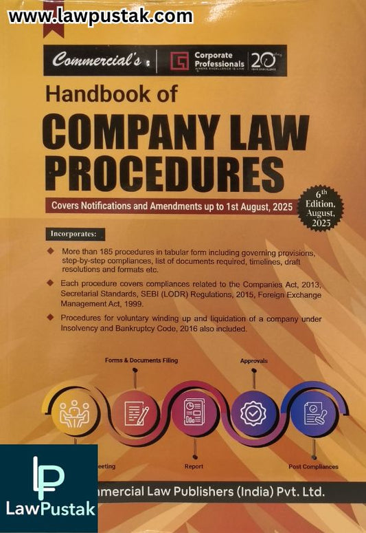 Handbook of Company Law Procedures | 6th Edition 2026 | Commercial Law Publishers (India) Pvt. Ltd