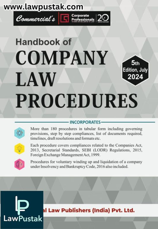 Handbook of Company Law Procedures | 5th Edition 2024 | Commercial Law Publishers (India) Pvt. Ltd