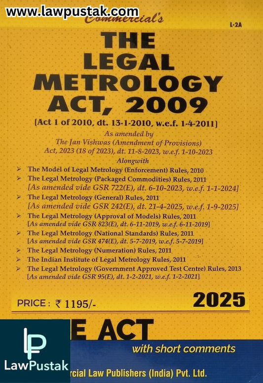 Commercial's The Legal Metrology Act, 2009 | Bareact with Short Comments