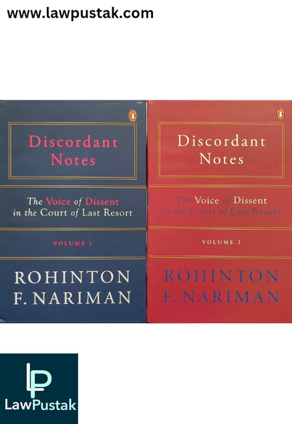 Discordant Notes The Voice Of Dissent in the courtof Resort (In 2 Volumes) Rohinaton F. Nariman - Penfuin allen Lane