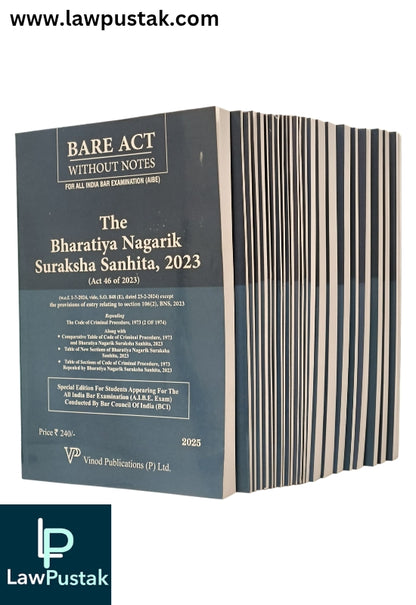 AIBE Bare Acts - Set of 23 Bare Acts Without Notes - With New Criminal Laws BNS | BNSS | BSA - As per New Syllabus | Vinod Publications (P) Ltd.