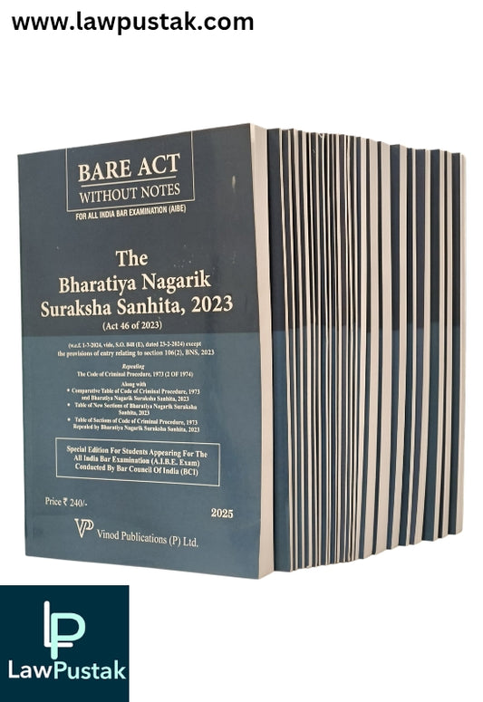 AIBE Bare Acts - Set of 23 Bare Acts Without Notes - With New Criminal Laws BNS | BNSS | BSA - As per New Syllabus | Vinod Publications (P) Ltd.