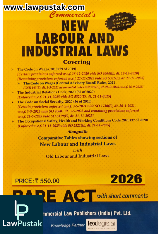New Labour and Industrial Laws BareAct 2026 Edition - Commercial Law House