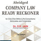 Abridged Company Law Ready Reckoner by CS (Dr.) D.K. JAIN | 1st Edition 2024 | Bharat Law House Pvt. Ltd.