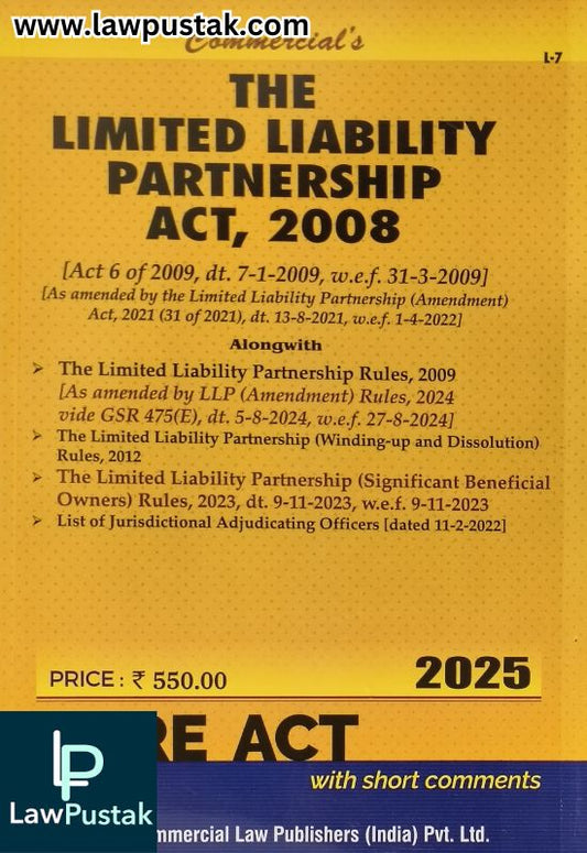 The Limited Liability Partnership Act, 2008 - Bare Act | Commercial Law Publishers (India) Pvt. Ltd.