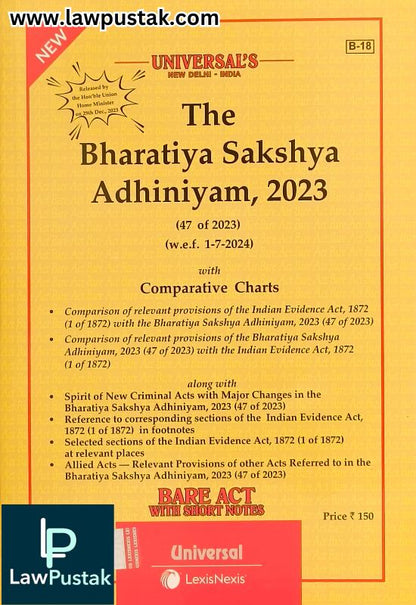  Universal's New Criminal Laws Bareacts Combo 2025 | BNS, BSA, BNSS | 2025 edition (Set of 3 BARE ACT) -  LexisNexis