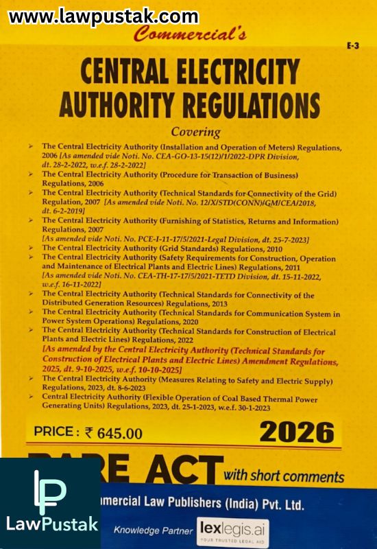 Central Electricity Authority Regulations - Bare Act - Edition 2026 | Commercial Law Publishers (India) Pvt. Ltd.