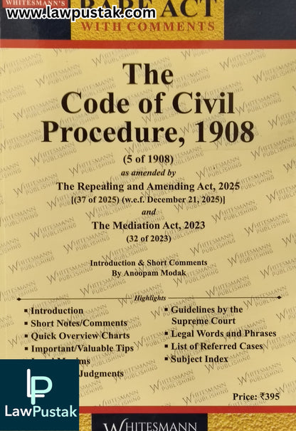 The Code of Civil Procedure, 1908 - Edition 2026 - Bare Act | Whitesmann Publishing