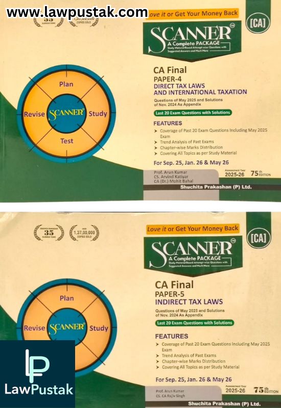 CA Final Group-II | Combo Set of 2 Book - Paper-4: Direct Tax Laws and International Taxation and Paper-5 : Indirect Tax Laws by Shuchita Prakashan | Scanner