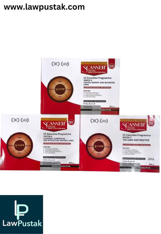 CS Executive Programme Group - 2 Combo (Papers 5 to 7) Set of 3 Books by Shuchita Prakashan - for Dec 2025, June 2026 Exam | Scanner